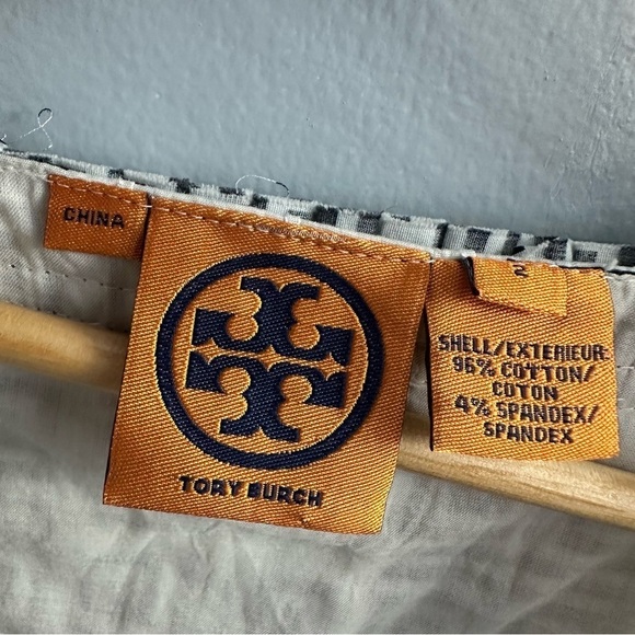 Tory Burch Dress Mini Shift Black White Geometric Designer Size 2 Extra Small - Picture 5 of 7